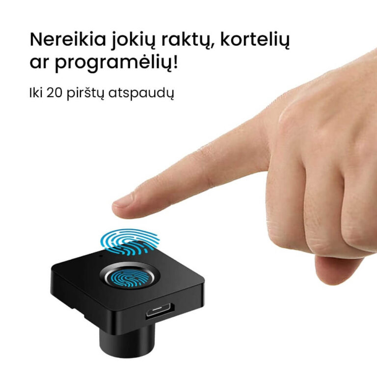 Smart home biometrisk fingeraftryk elektronisk lås Užsisakykite Trendai.lt 6