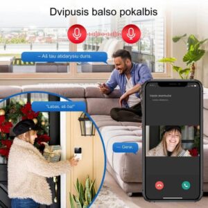 Trådløs dørklokke med videokamera WIFI Užsisakykite Trendai.lt 21