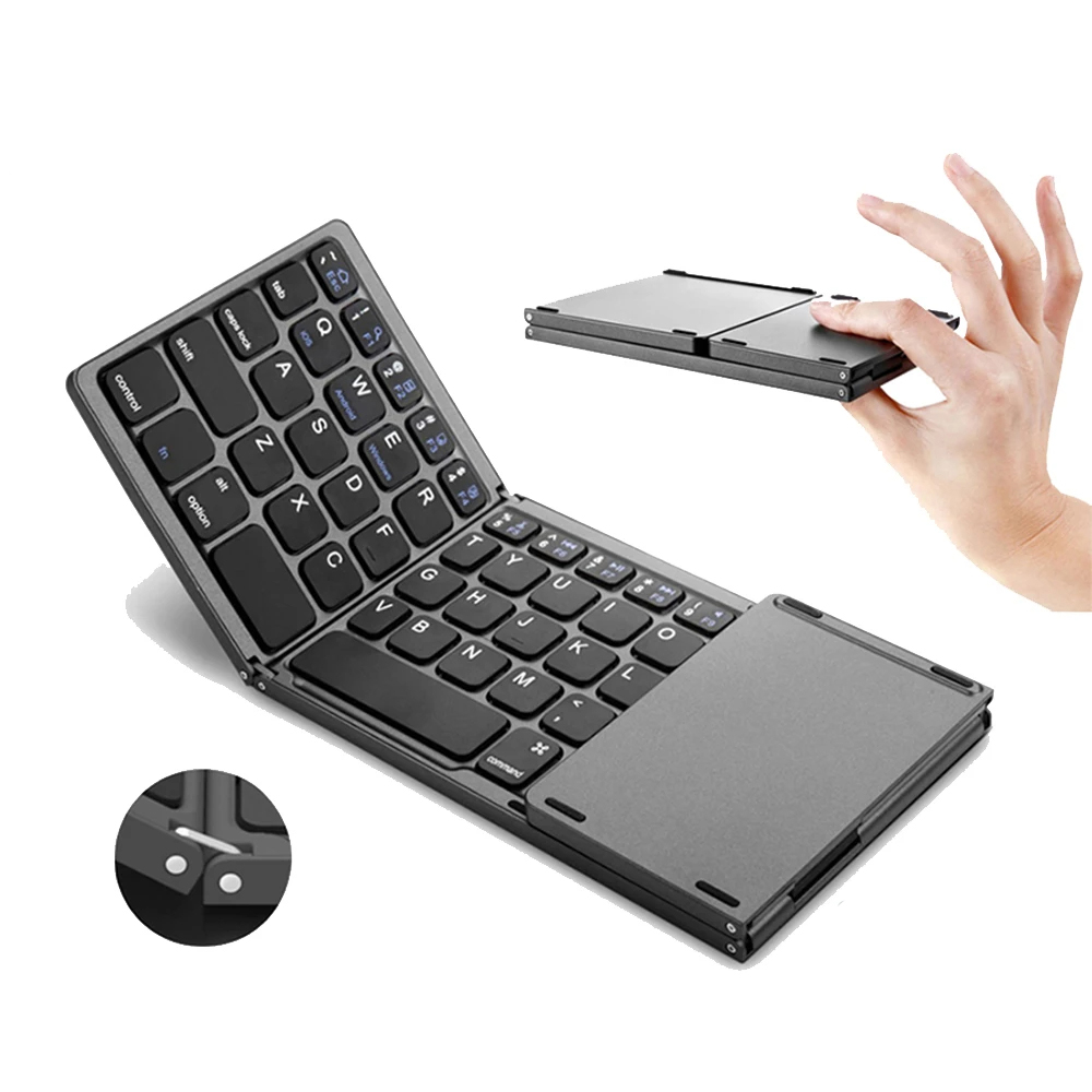 Mini foldbart trådløst tastatur med berøringsfølsom overflade Užsisakykite Trendai.lt