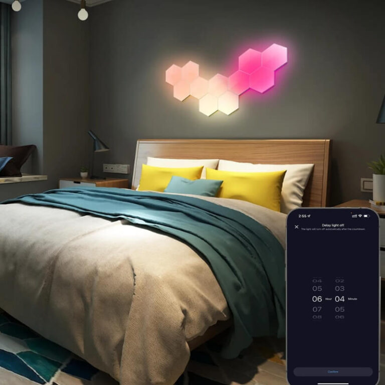 Smart Hexagon Connectable RGB LED Væglampe med App Control Užsisakykite Trendai.lt 7